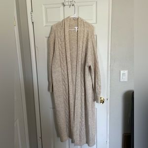 Leith Long Cardigan Sweater XL - Oatmeal color